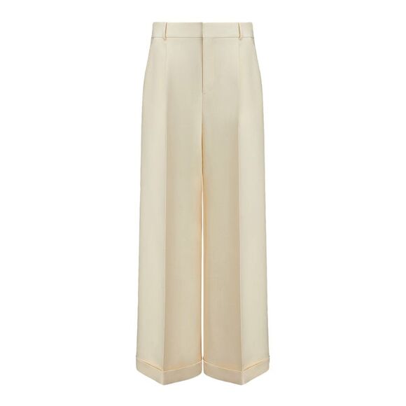 Christian Dior Women Flared Wool And Silk Trousers